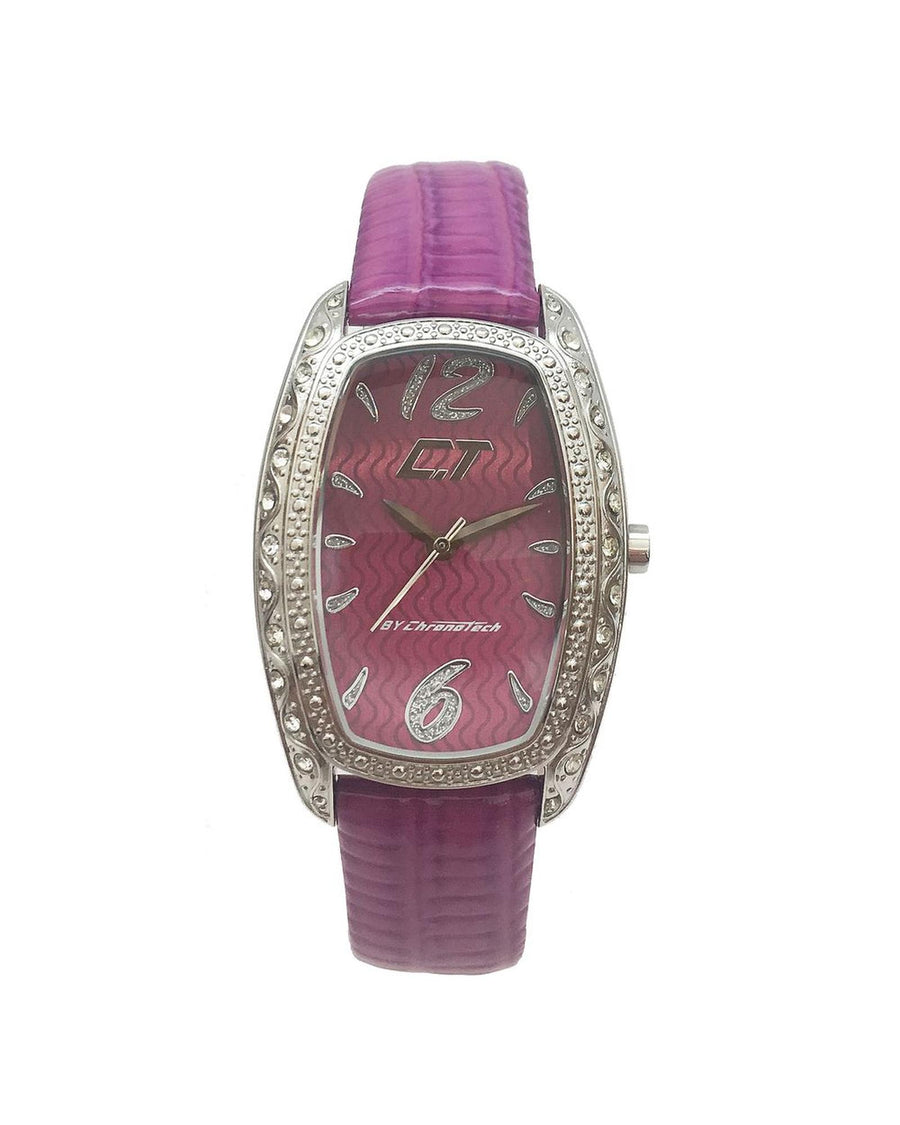 Chronotech Women's Purple Leather Watch - One Size
