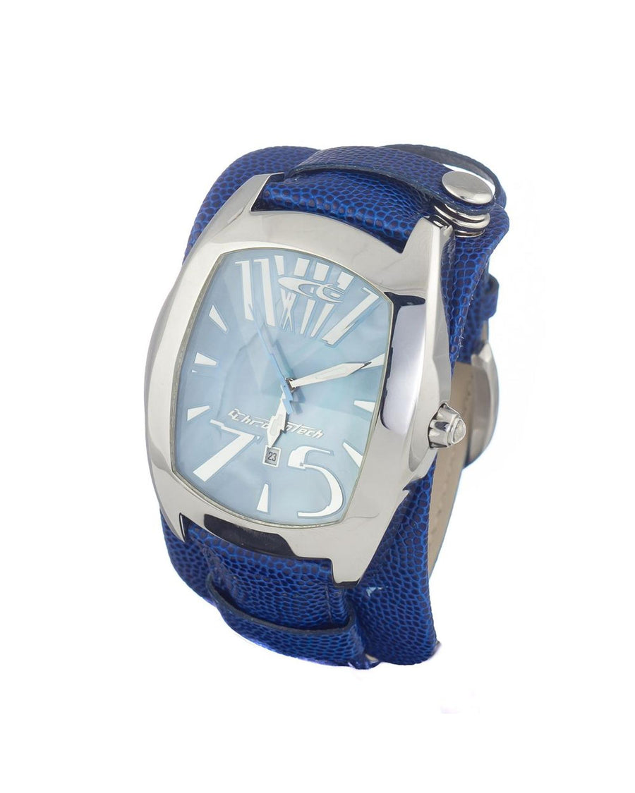 Chronotech Men's Blue Leather Watch - One Size