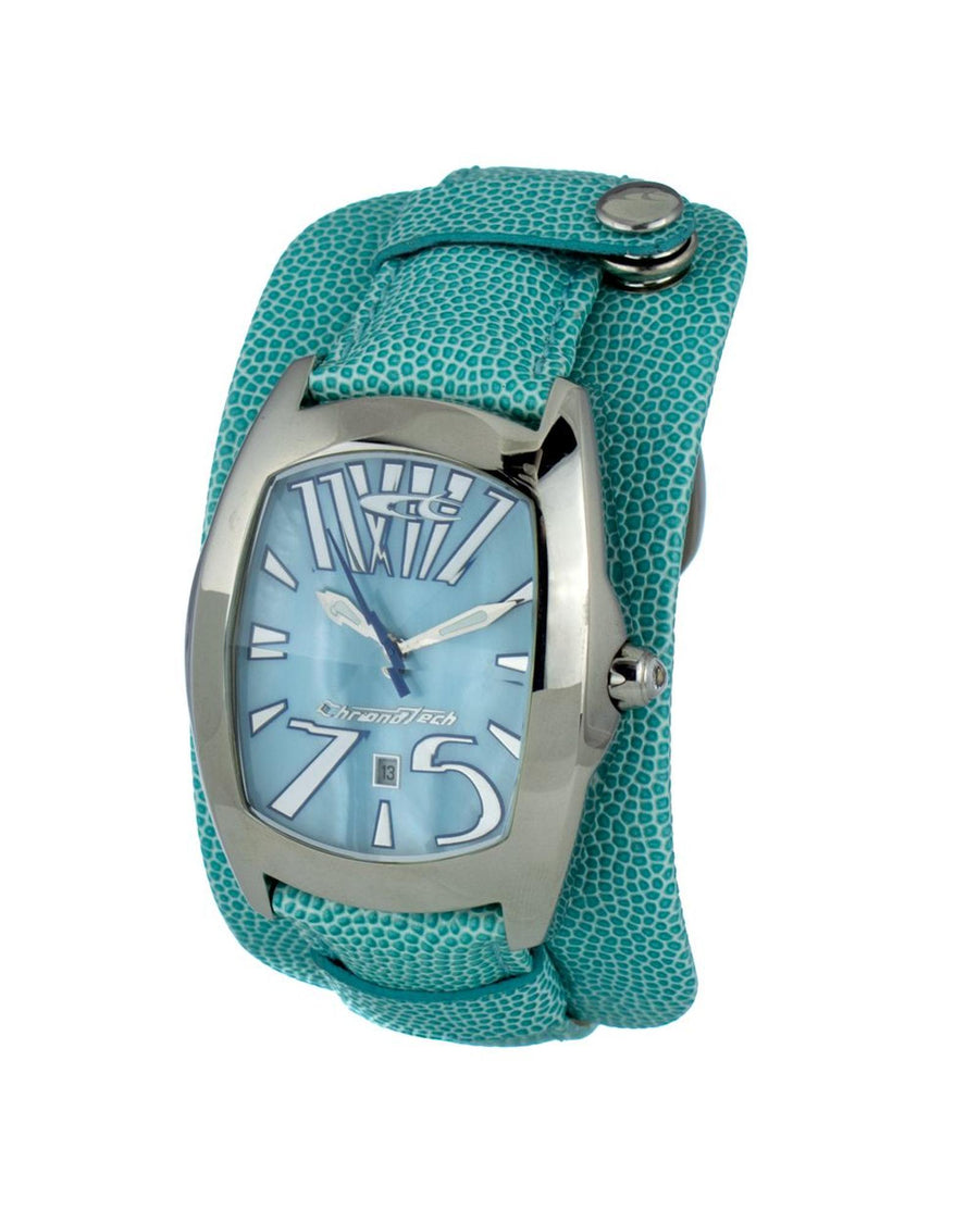 Chronotech Men's Blue Leather Watch - One Size