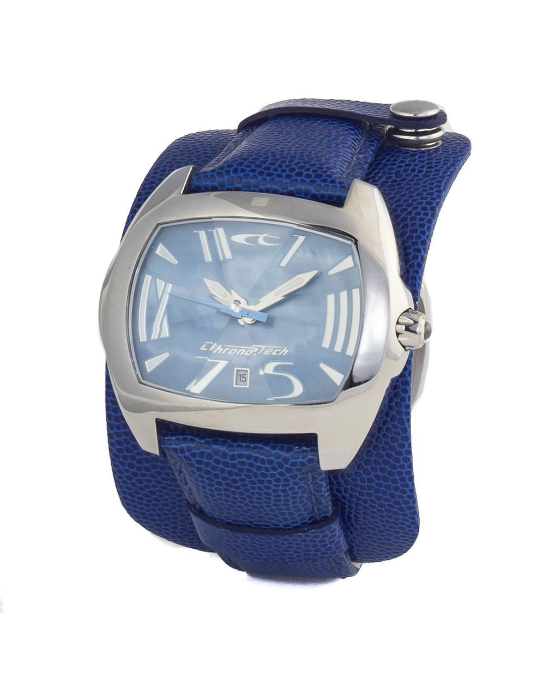 Chronotech Men's Blue Leather Watch - One Size