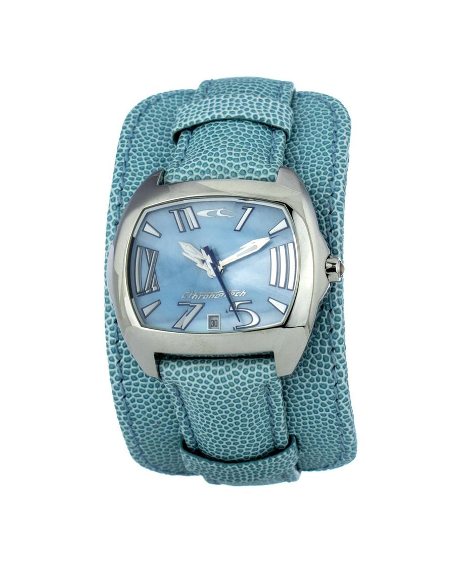 Chronotech Unisex's Green Leather Watch - One Size