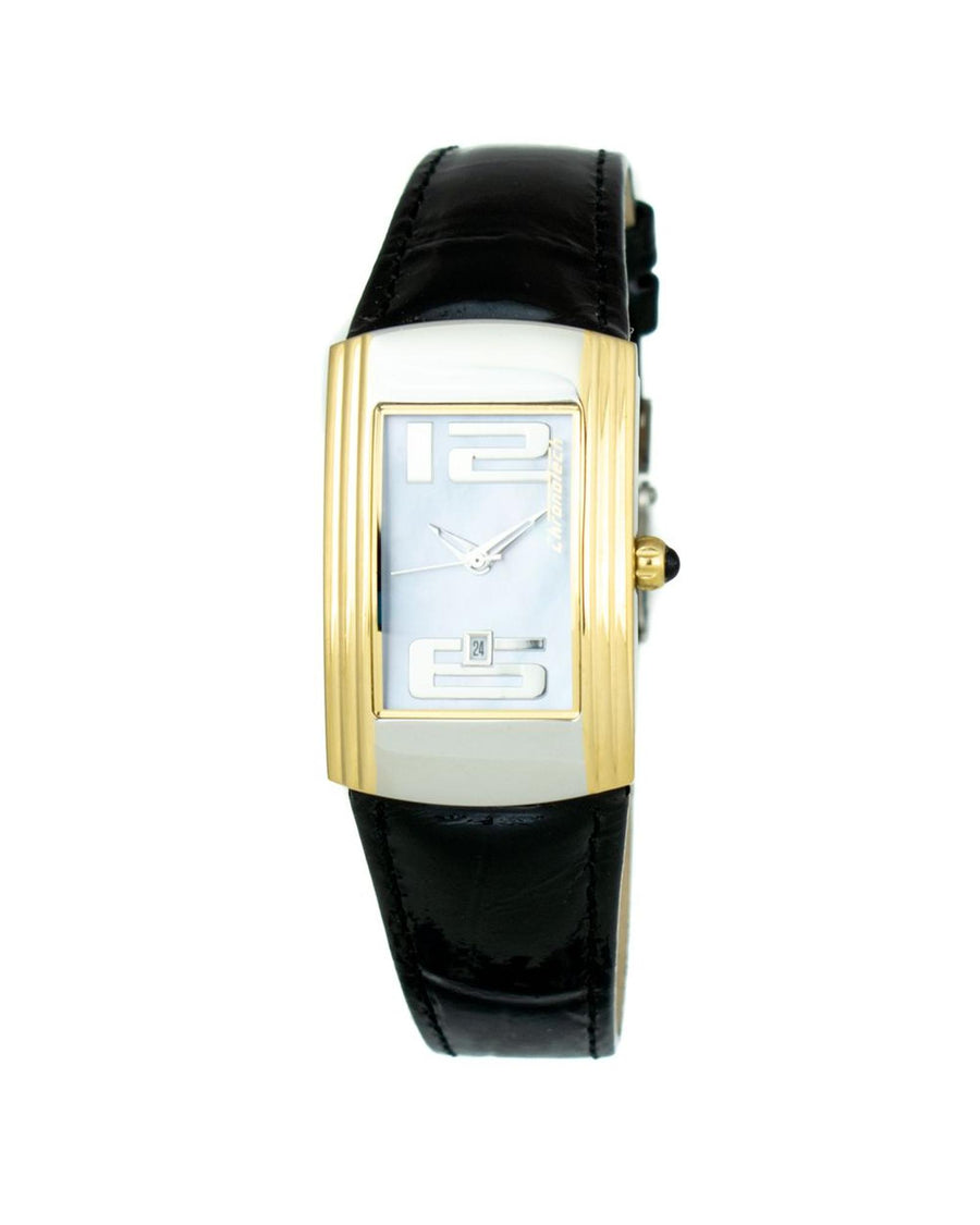 Chronotech Women's Black Leather Watch - One Size
