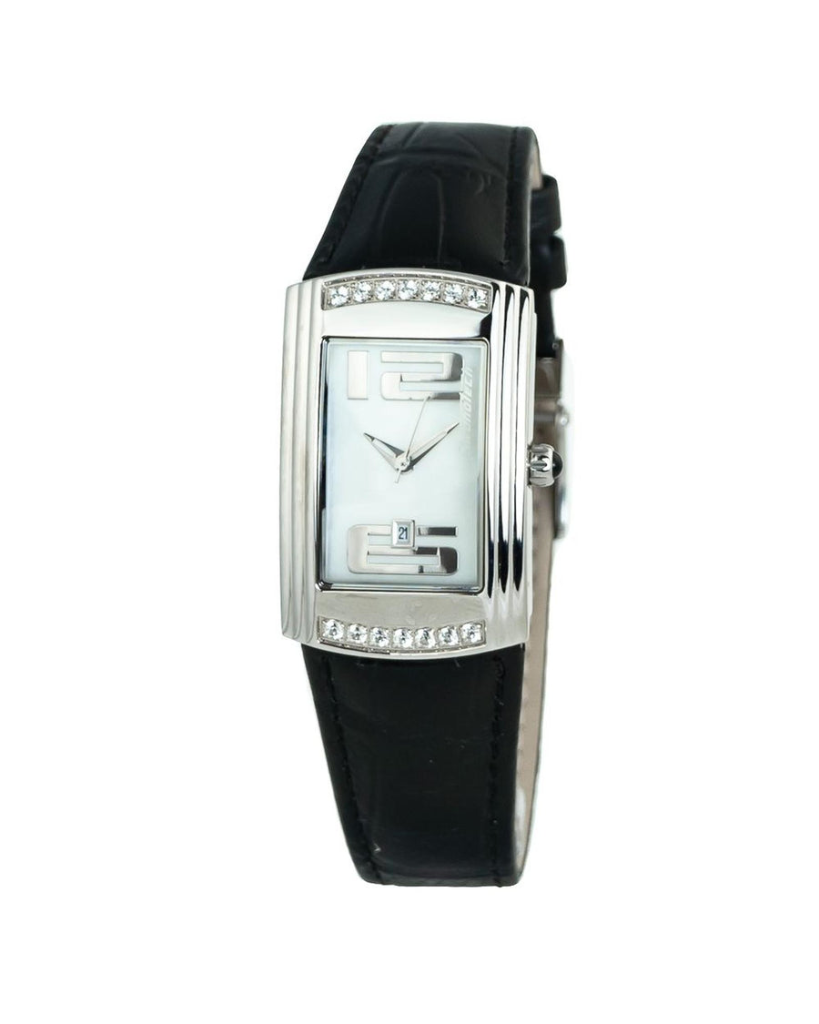 Chronotech Women's Black Leather Watch - One Size