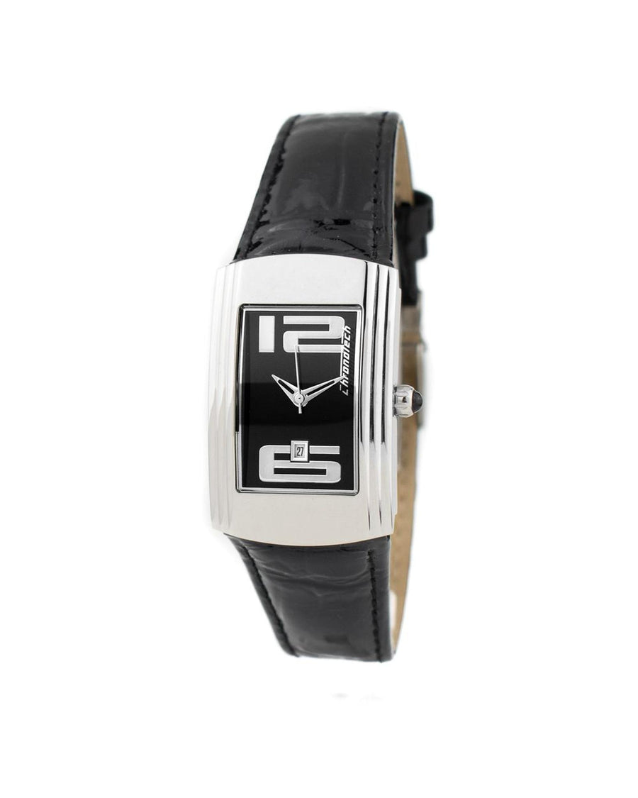 Chronotech Women's Black Leather Watch - One Size