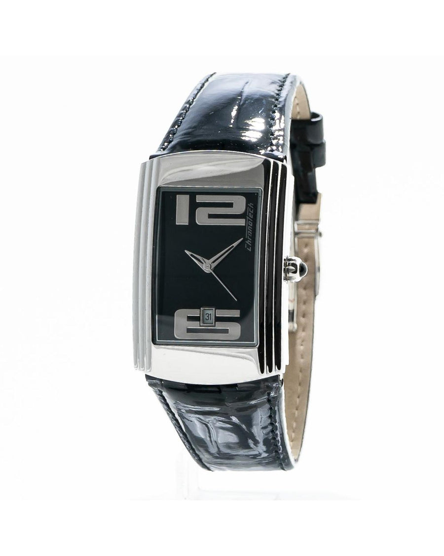 Chronotech Women's Black Leather Watch - One Size