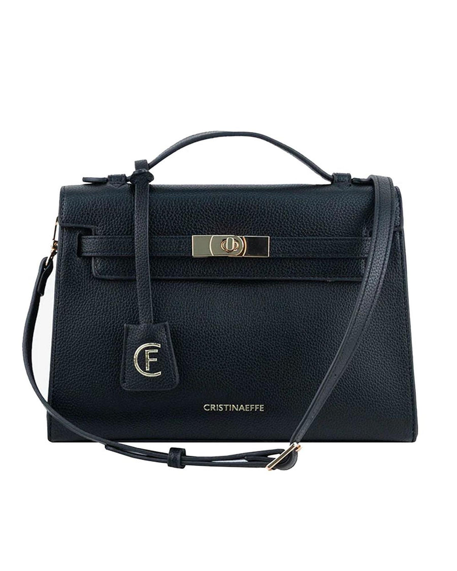 CRISTINAEFFE Women's Black Artificial Leather Crossbody Bag - One Size