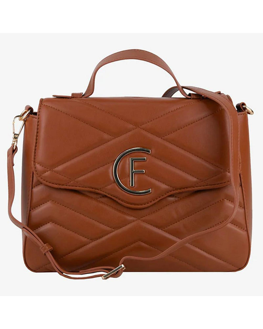 CRISTINAEFFE Women's Brown Artificial Leather Crossbody Bag - One Size