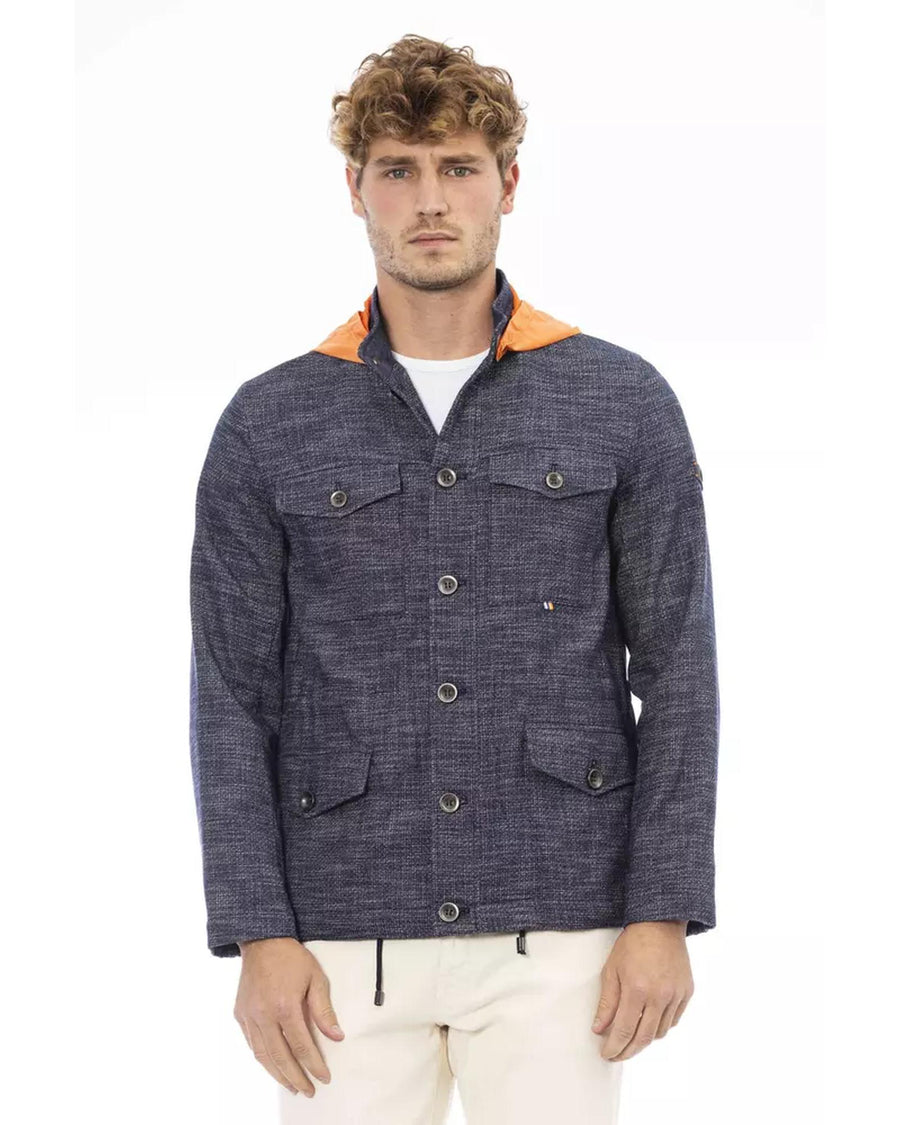 Waterproof Jacket with Convertible Braces and Button Closure 50 IT Men