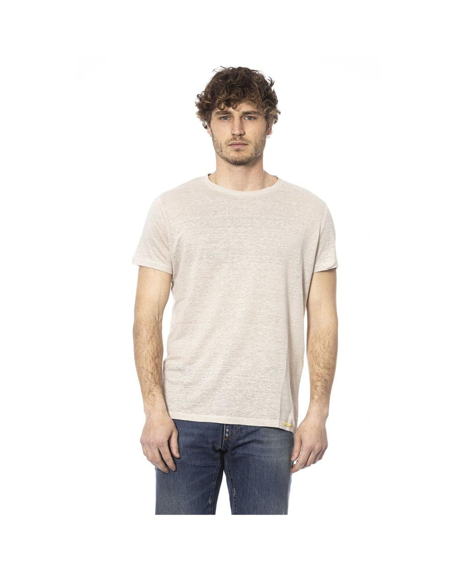 Distretto12 Men's Beige Cotton T-Shirt - XL