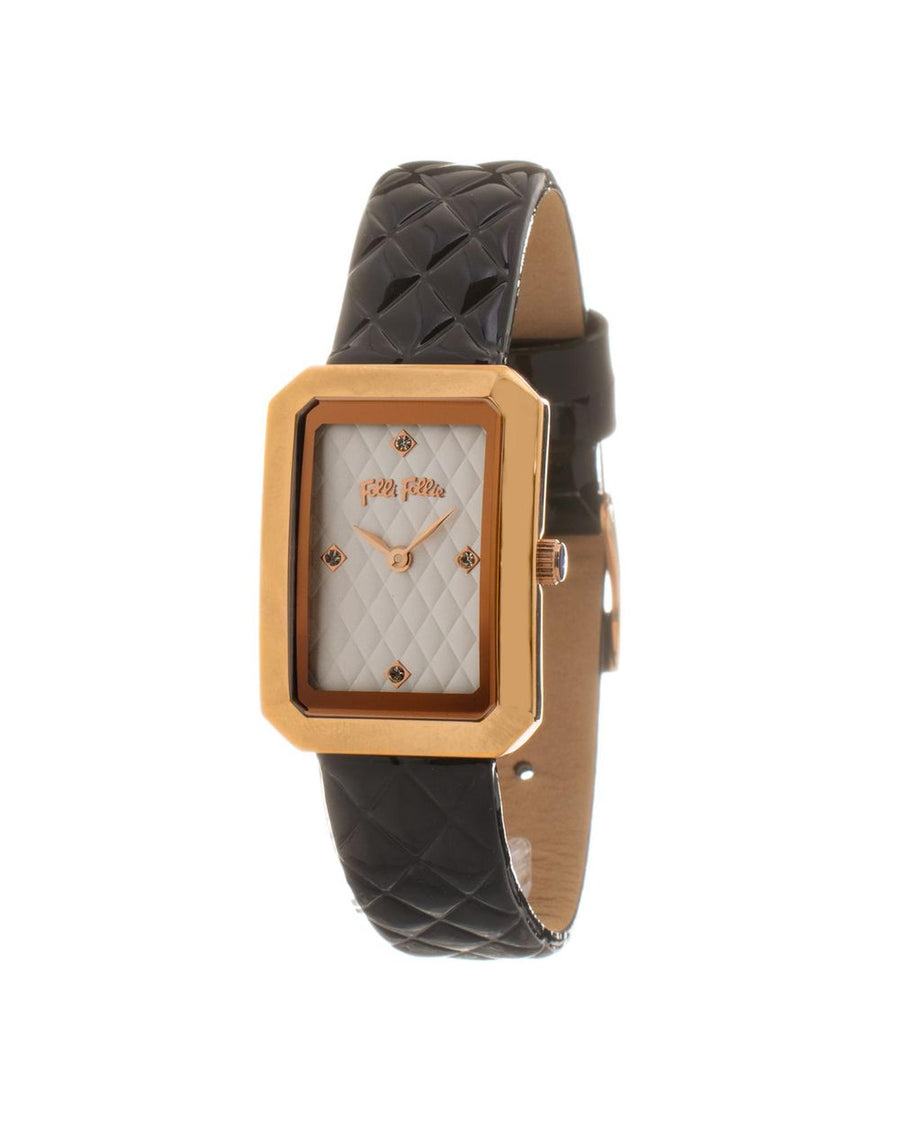 Folli Follie Women's Black Leather Watch - One Size