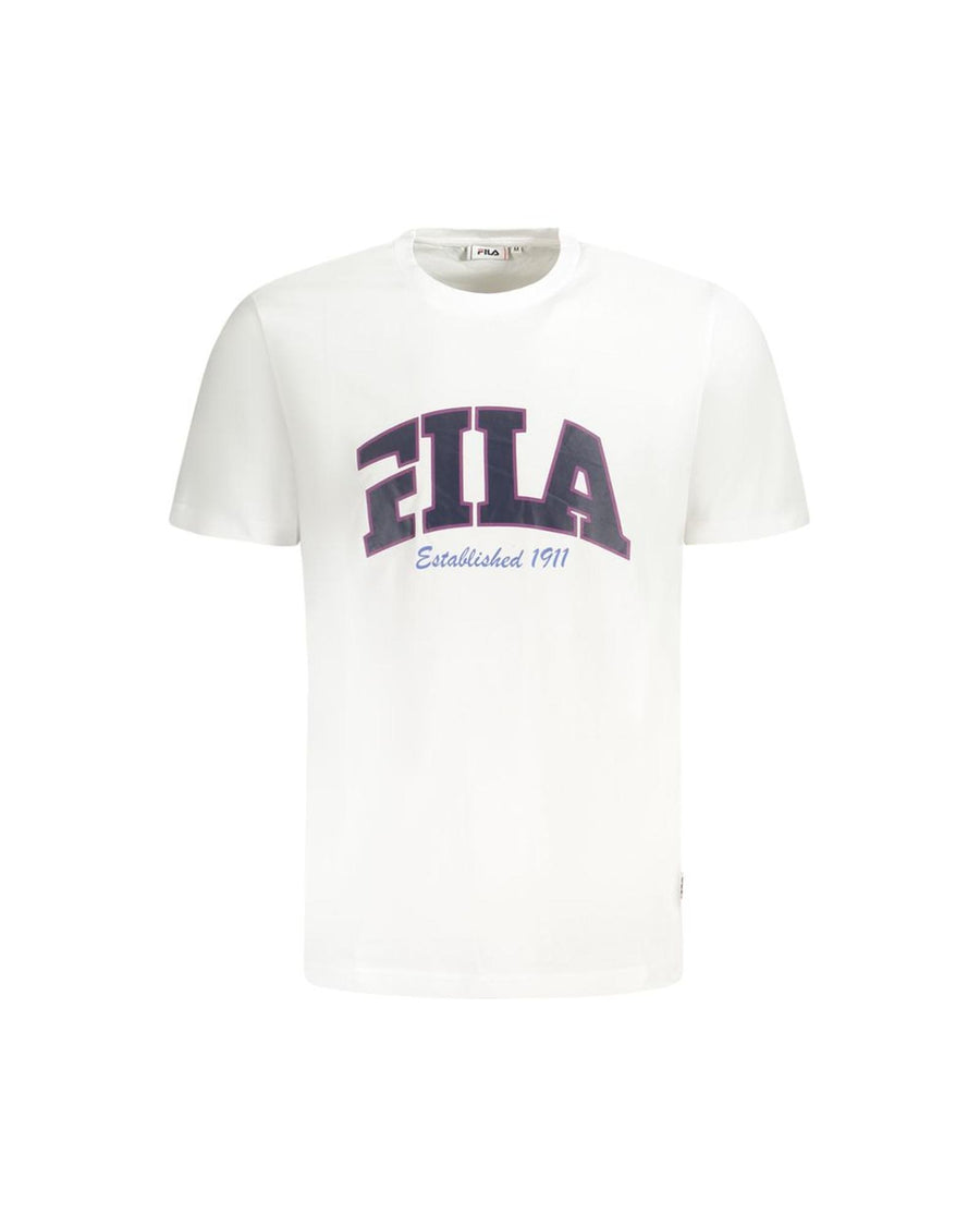 Fila Men's White Cotton  T-Shirt - L