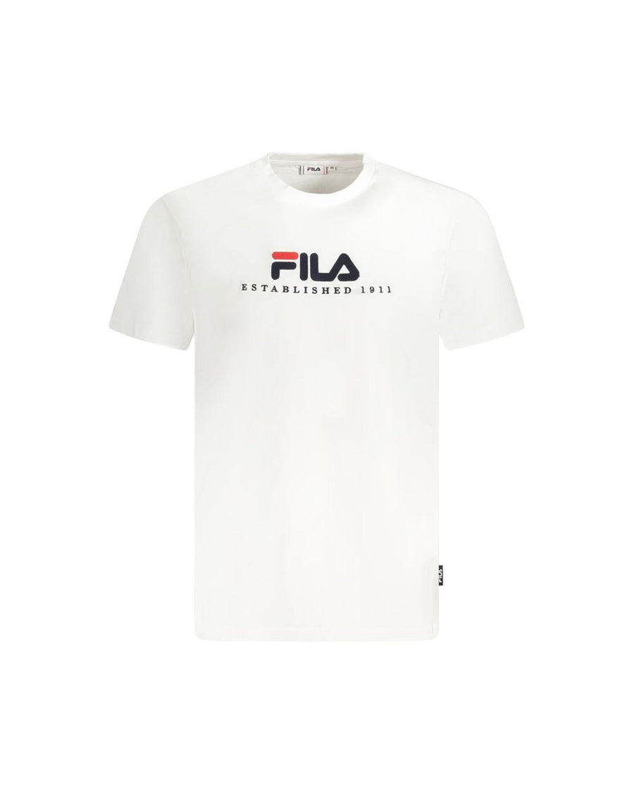 Fila Men's White Cotton Unisex T-Shirt - XL