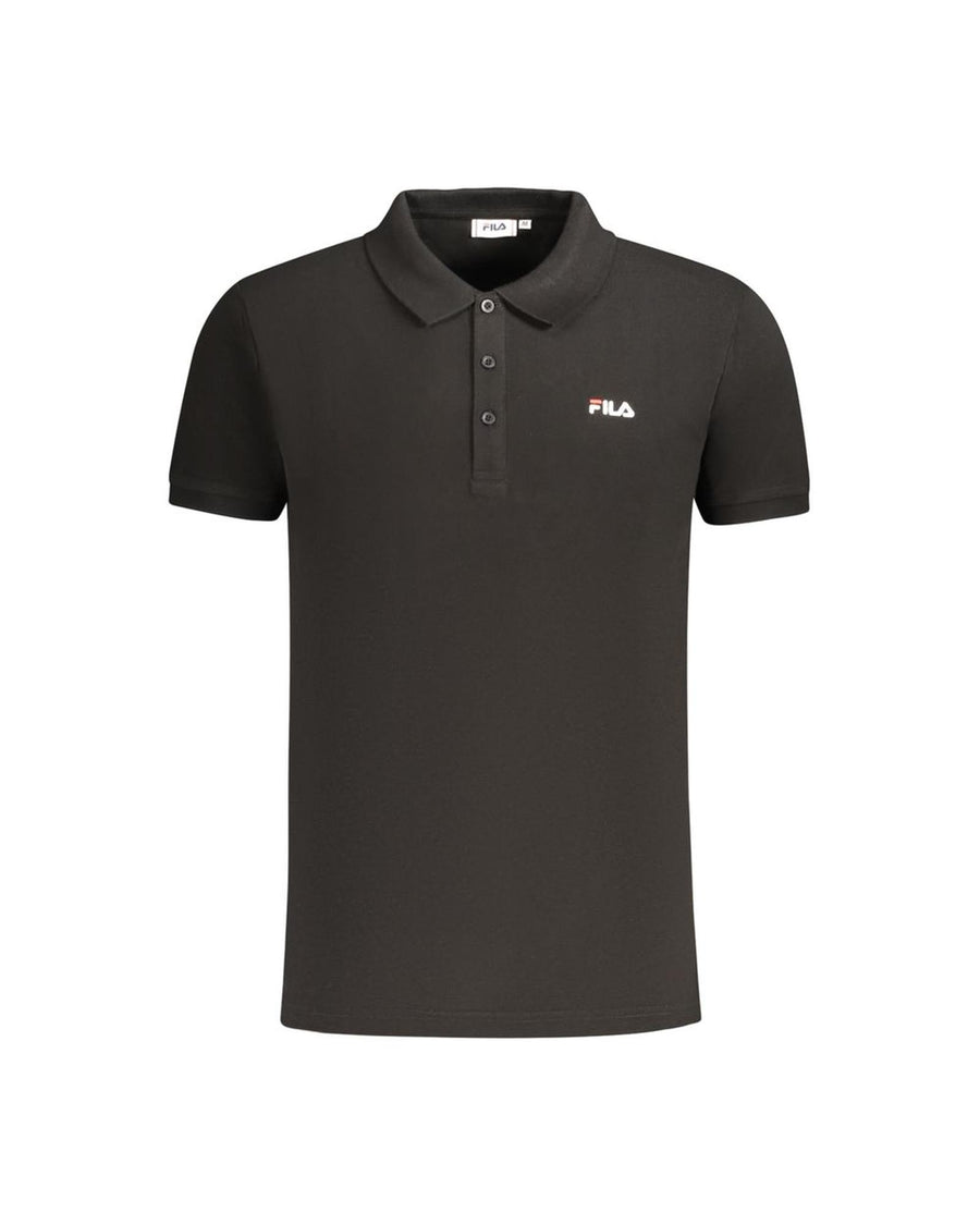 Fila Men's Black Cotton Polo Shirt - XL