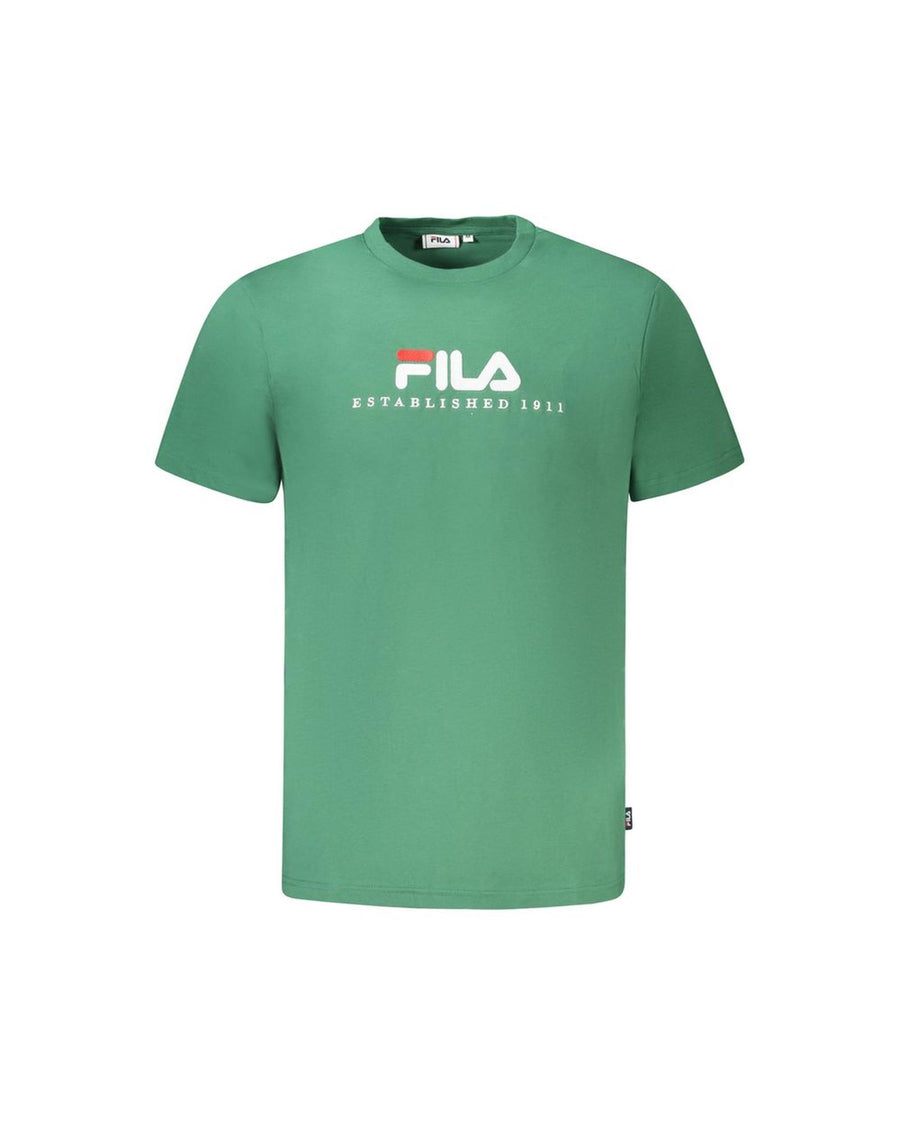 Fila Men's Green Cotton T-Shirt - S