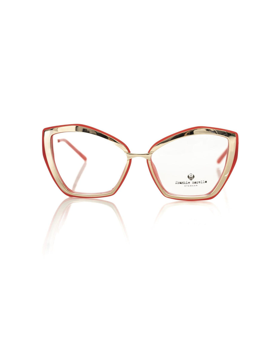 Frankie Morello Women's Chic Butterfly Gold and Coral Eyeglasses - One Size