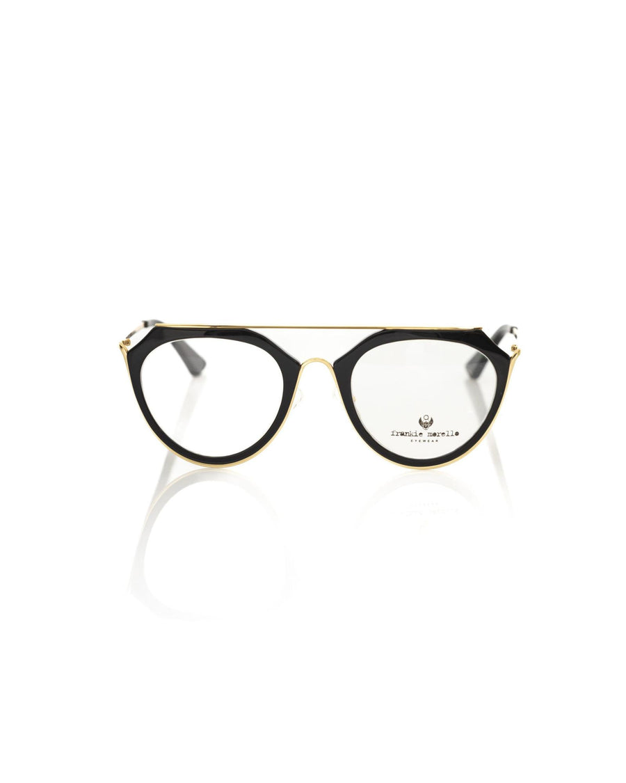 Frankie Morello Women's Aviator-Style Chic Eyeglasses with Gold Accents - One Size