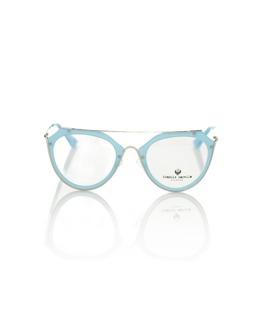 Frankie Morello Women's Aviator-Styled Chic Eyeglasses - Light Blue - One Size
