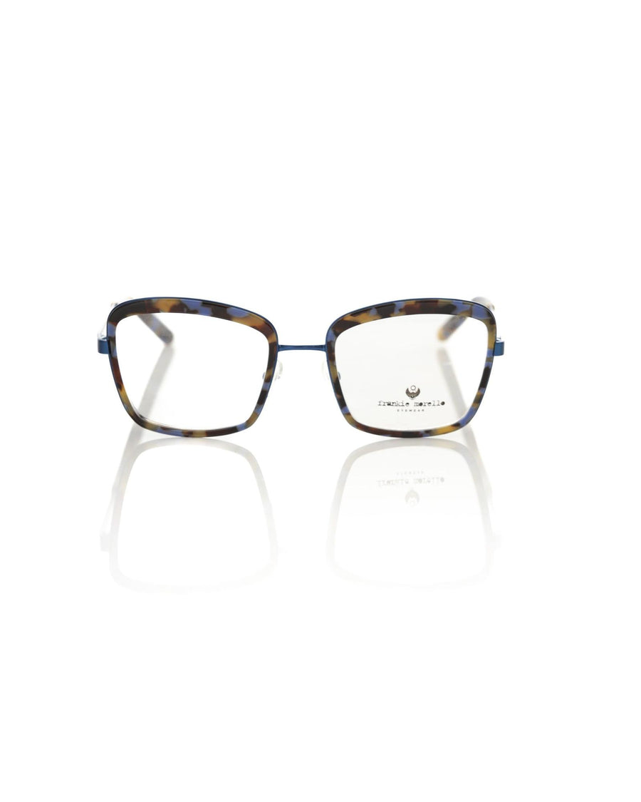 Frankie Morello Women's Chic Blue Havana Square Eyeglasses - One Size