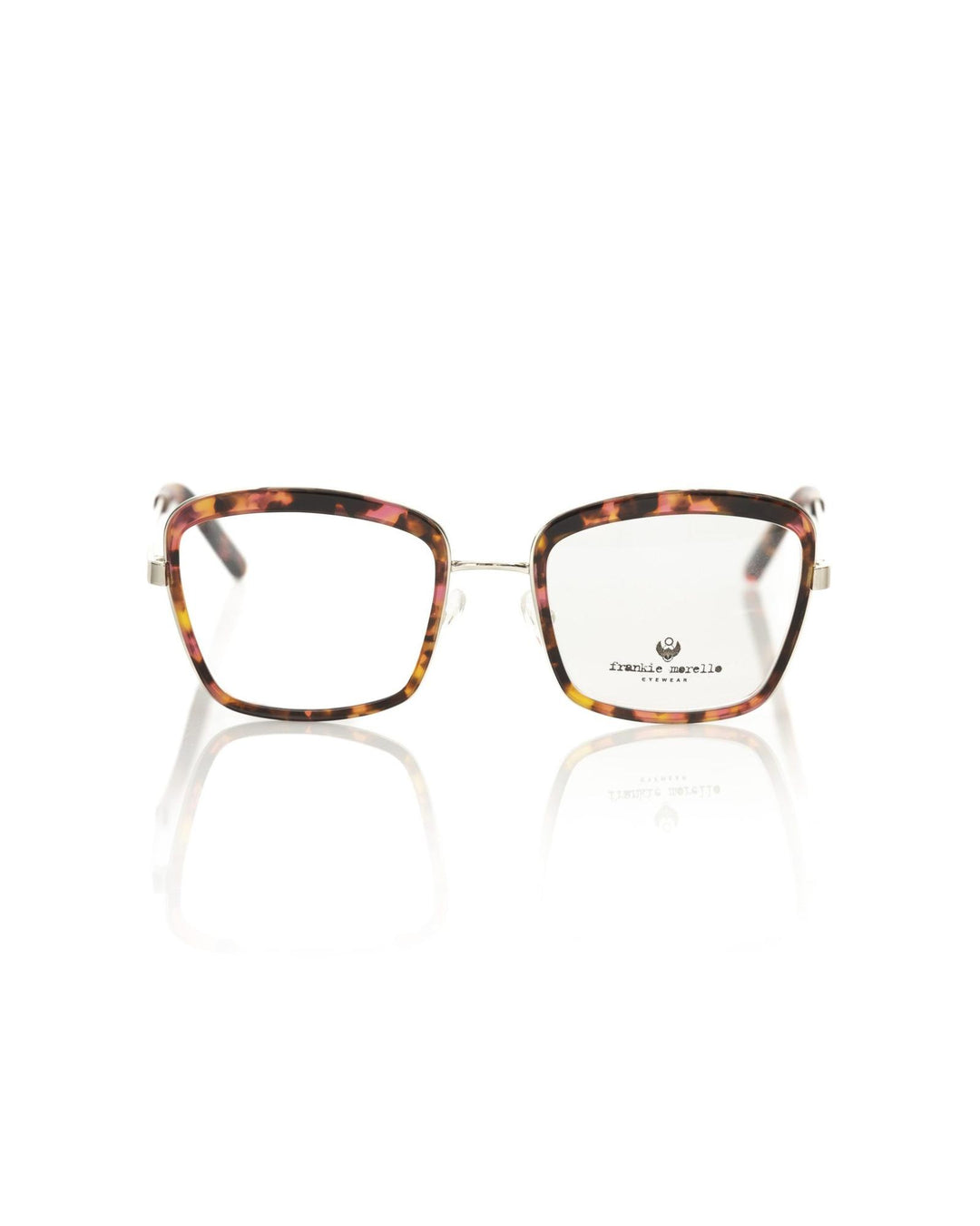 Frankie Morello Women's Chic Red Havana Square Eyeglasses - One Size