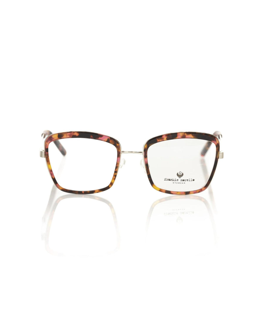 Frankie Morello Women's Chic Red Havana Square Eyeglasses - One Size