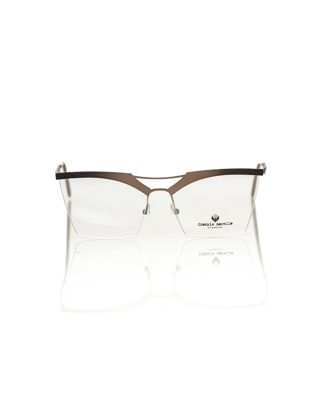 Frankie Morello Women's Glittering Gold Clubmaster Eyeglasses - One Size