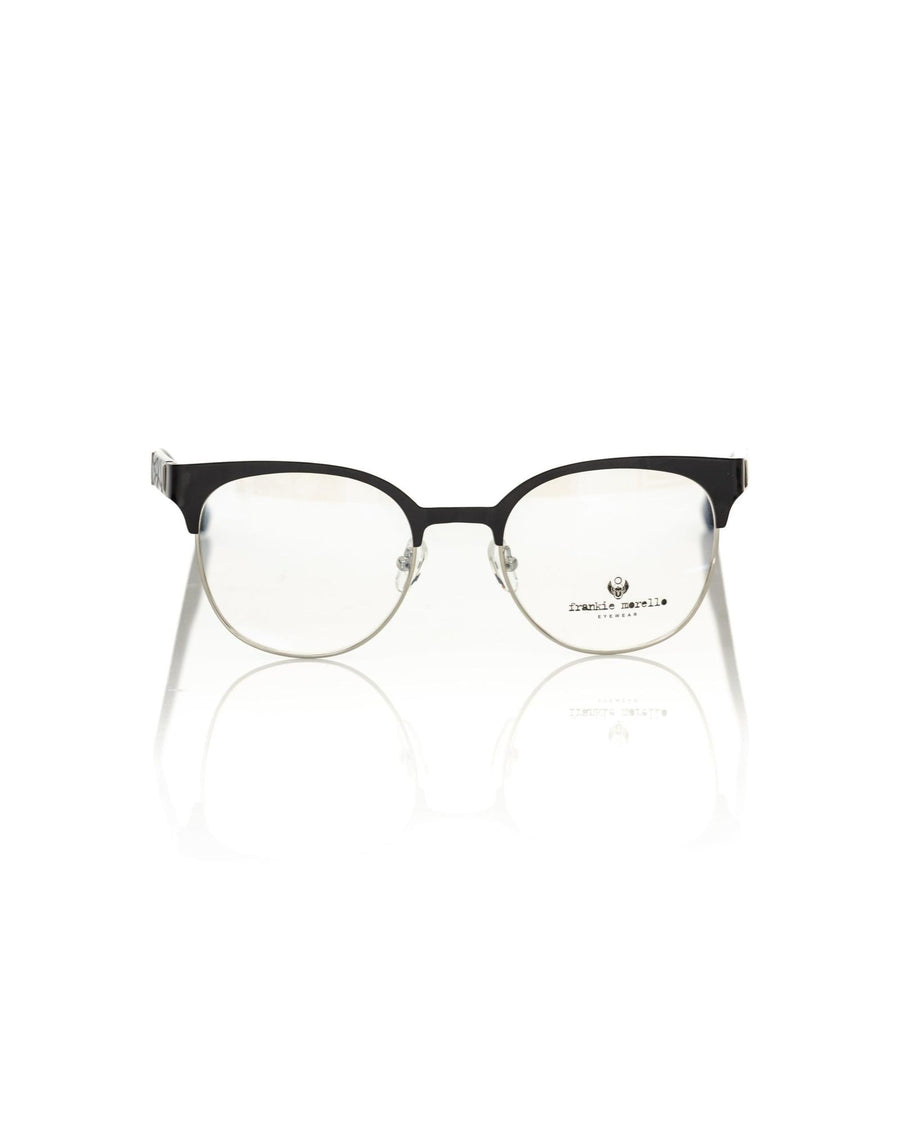 Frankie Morello Women's Chic Geometric Black Clubmaster Eyeglasses - One Size