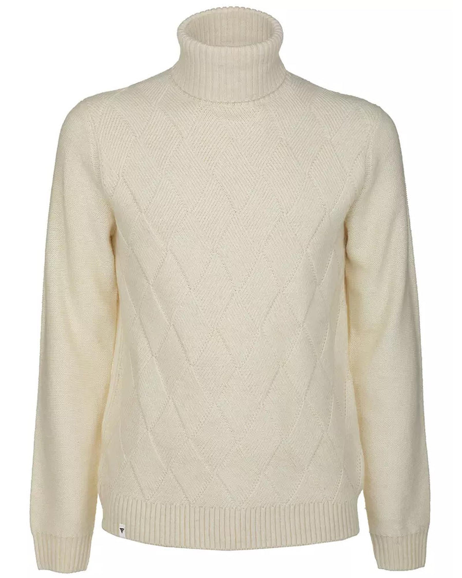 Fred Mello Diamond Embroidered Turtleneck Sweater XL Men