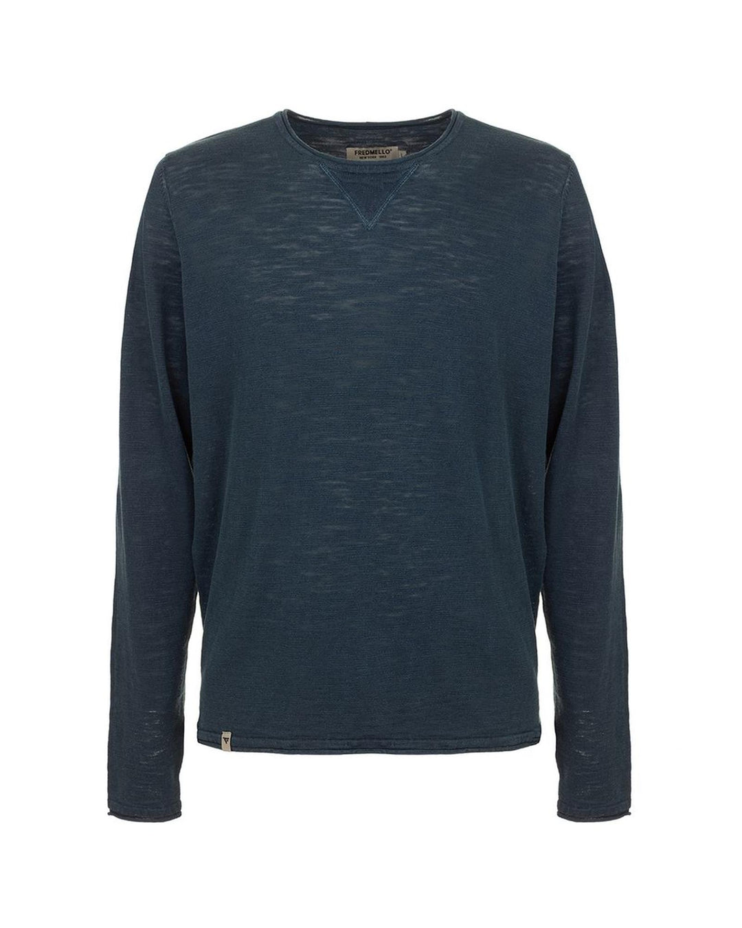 Fred Mello Men's Blue Cotton Sweater - XL