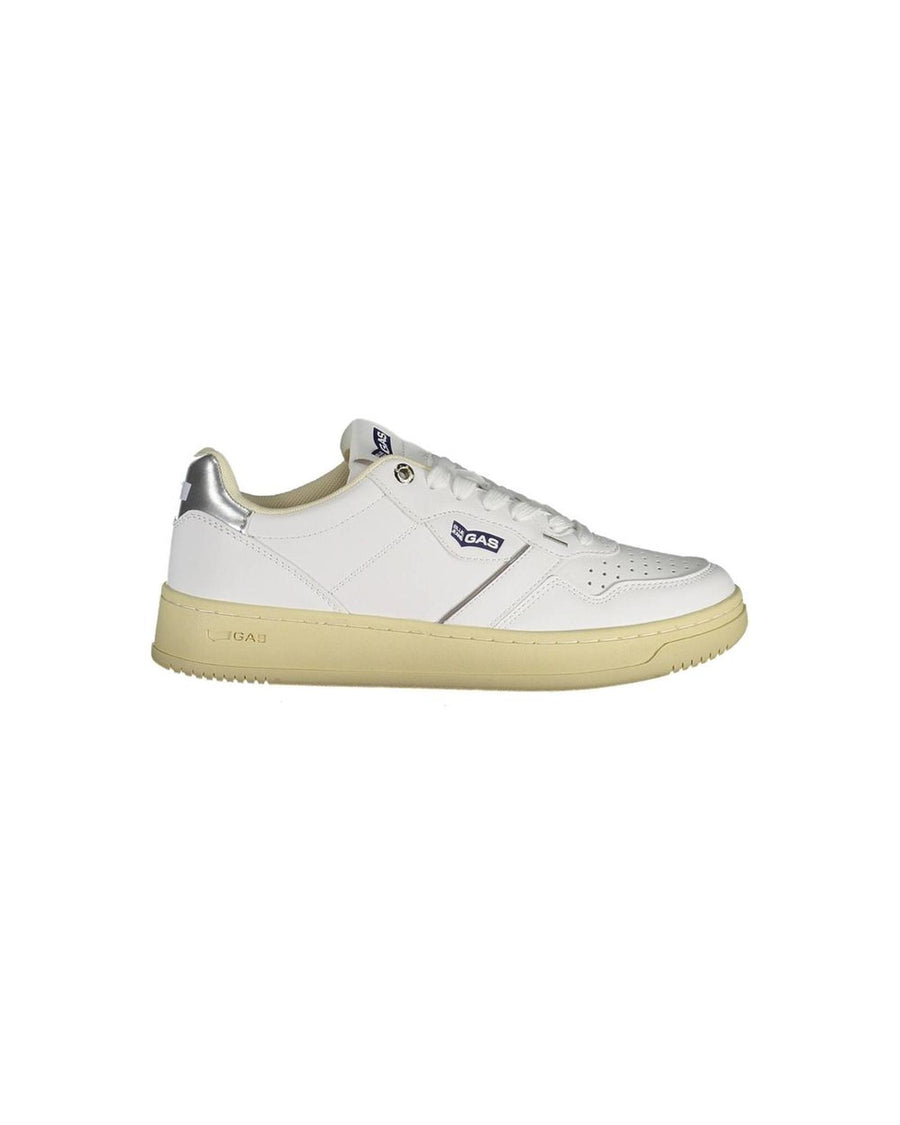 Gas Women's White Artificial Leather Sneaker - 37 EU