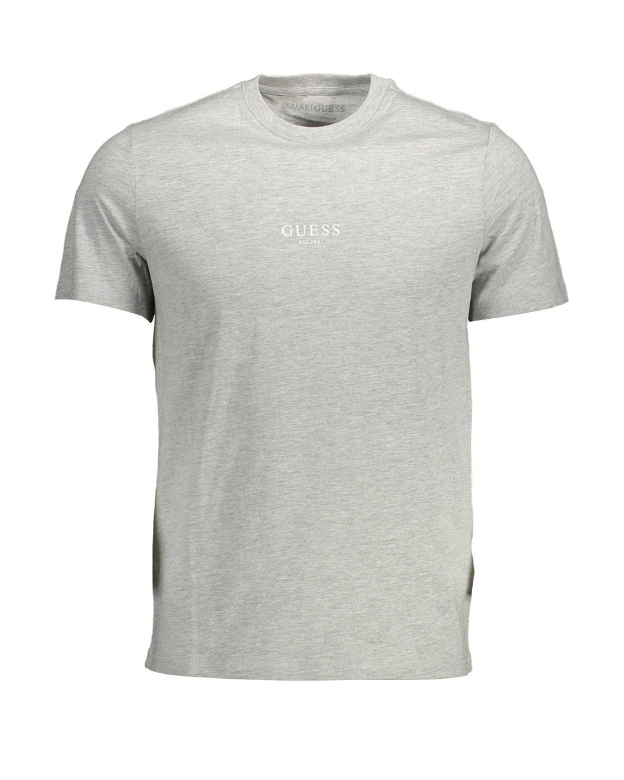 Guess Jeans Men's Chic Gray Slim Fit Organic Cotton Tee - 2XL