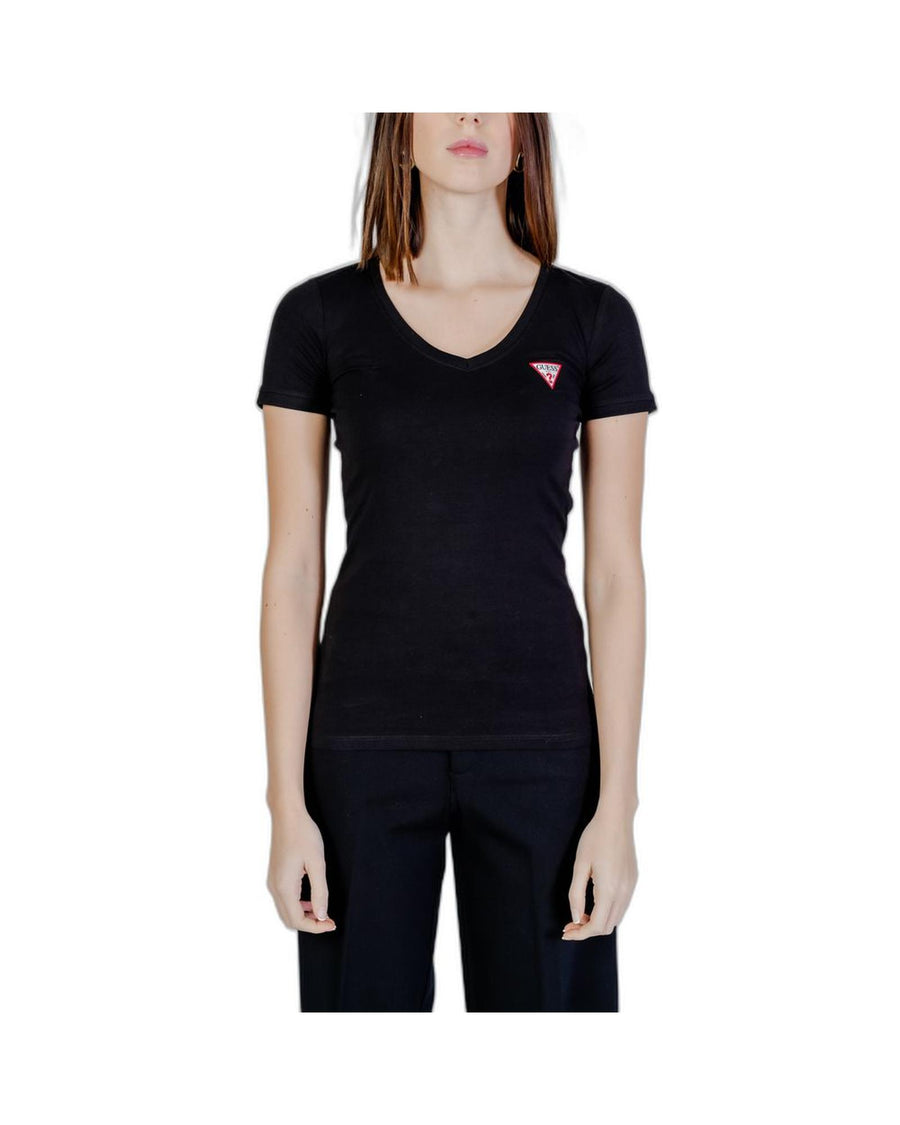 Guess Women's Black Cotton Tops & T-Shirt - 40 IT