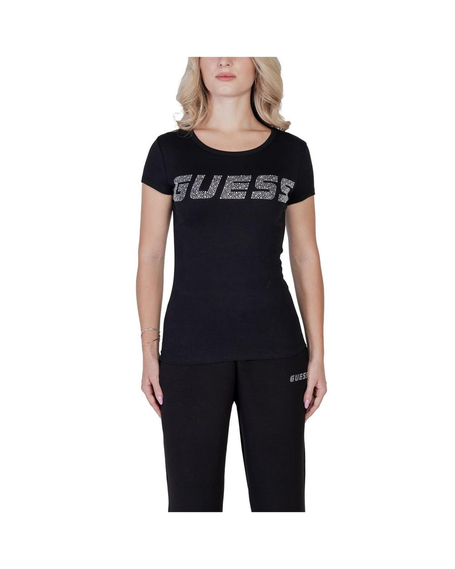Guess Active Women's Black Cotton Tops & T-Shirt - 44 IT