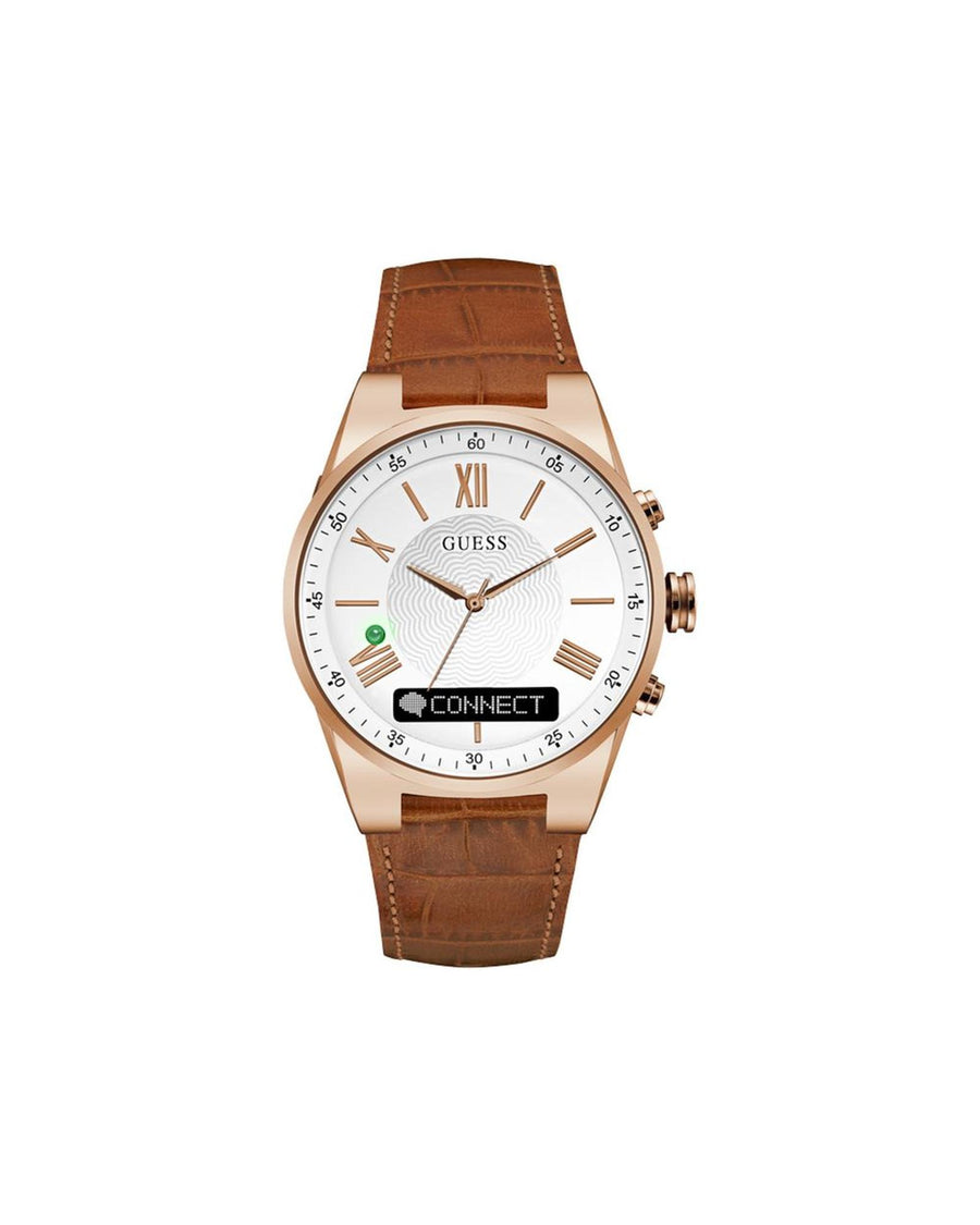 Guess Men's Brown Leather Watch - One Size