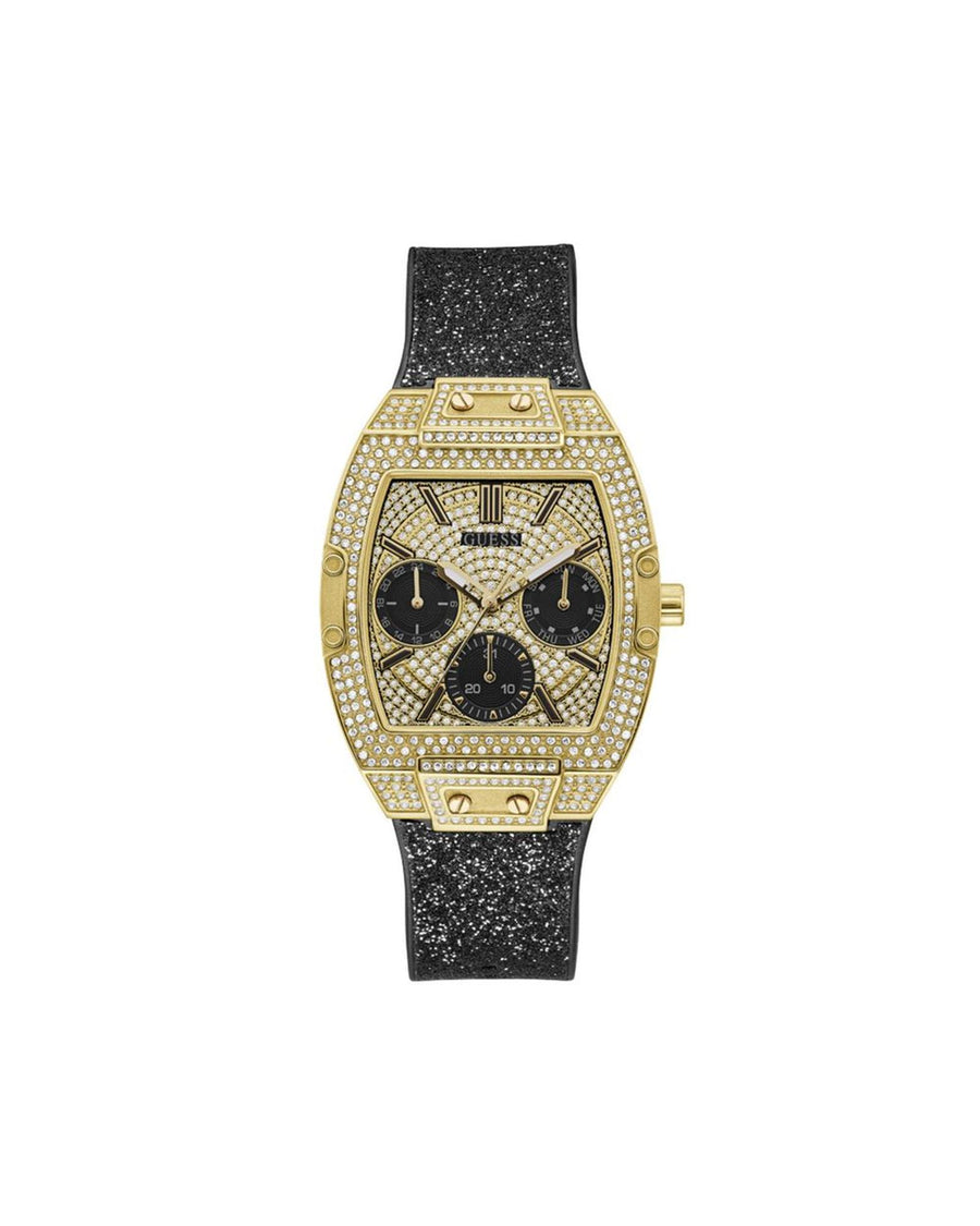 Guess Women's Black Leather Watch - One Size