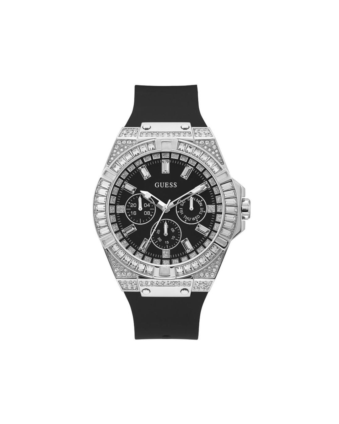 Guess Men's Black Silicone Watch - One Size