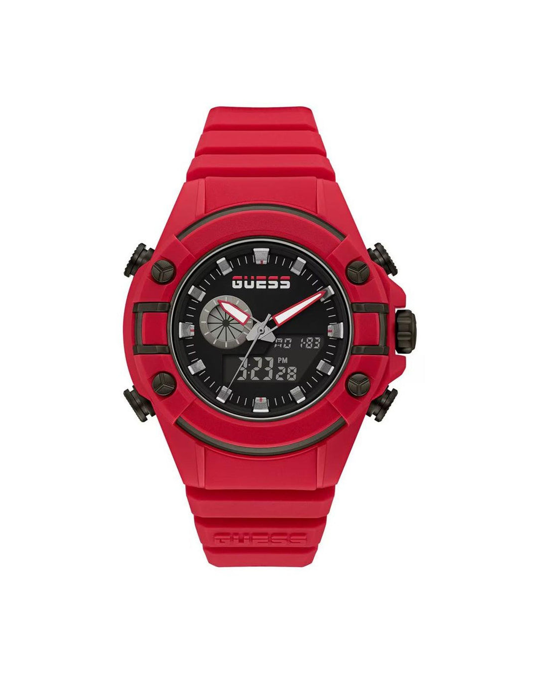 Guess Men's Red Silicone Watch - One Size