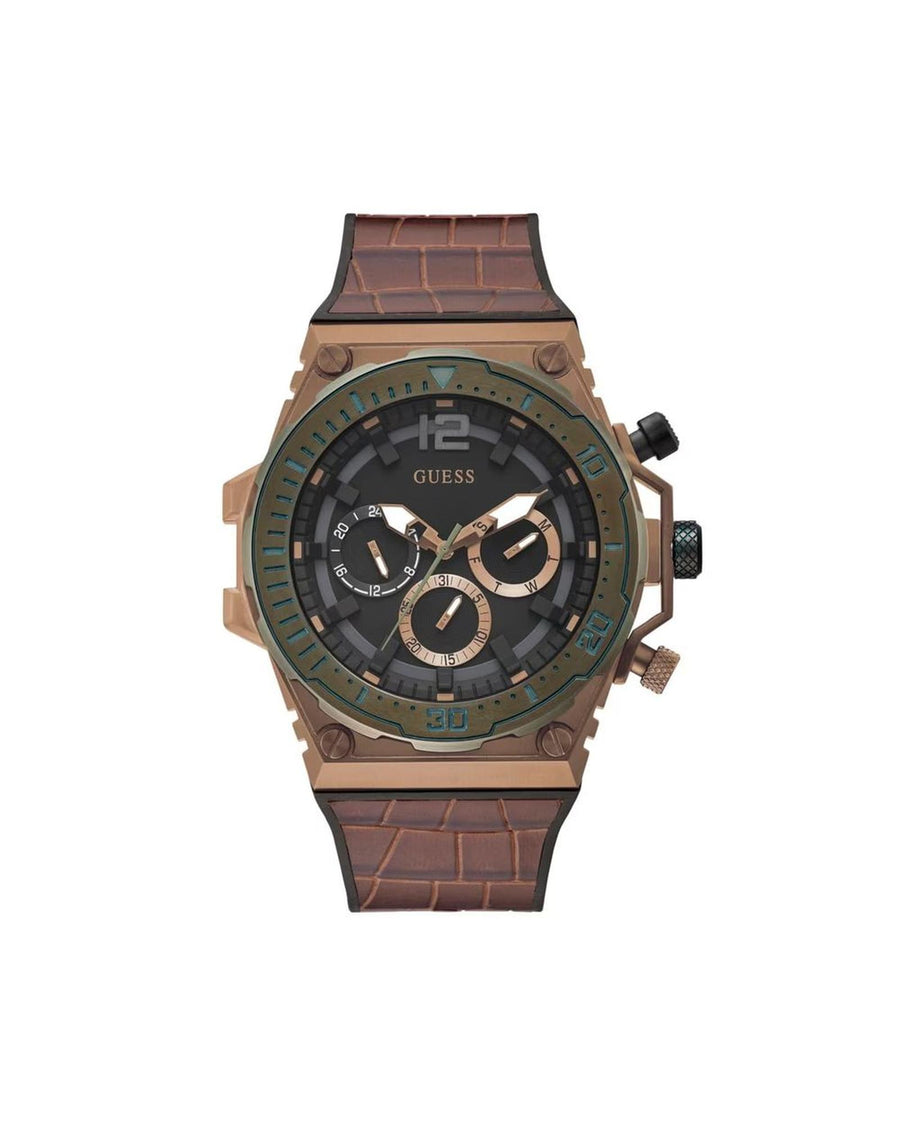 Guess Men's Brown Silicone Watch - One Size