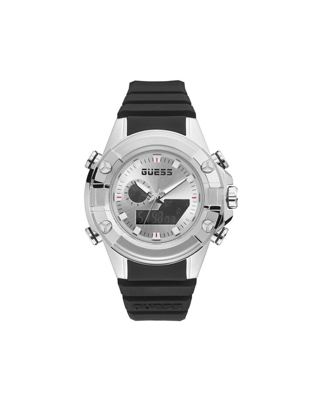Guess Men's Black Silicone Watch - One Size