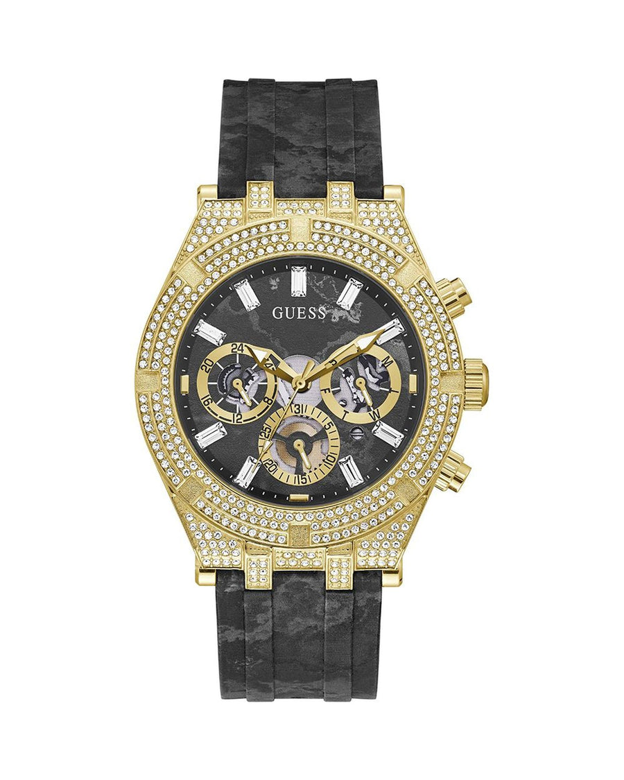 Guess Men's Black Silicone Watch - One Size