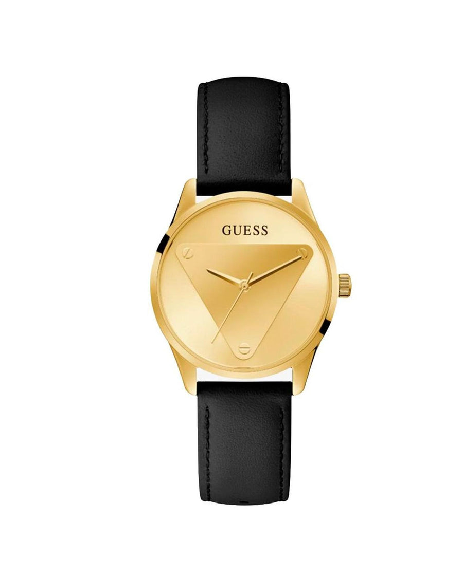 Guess Women's Black Leather Watch - One Size