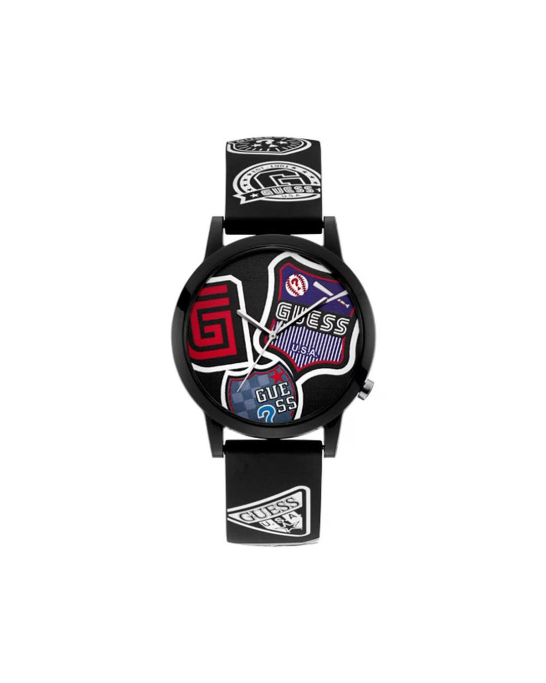 Guess Unisex's Black Silicone Watch - One Size