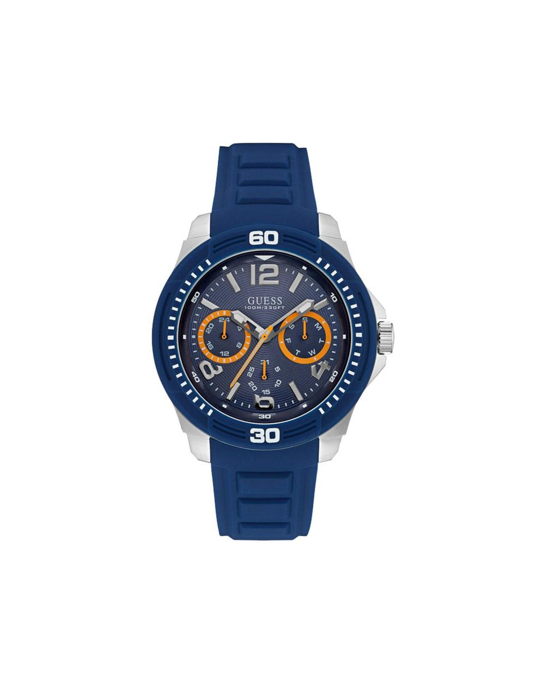 Guess Men's Blue Rubber Watch - One Size