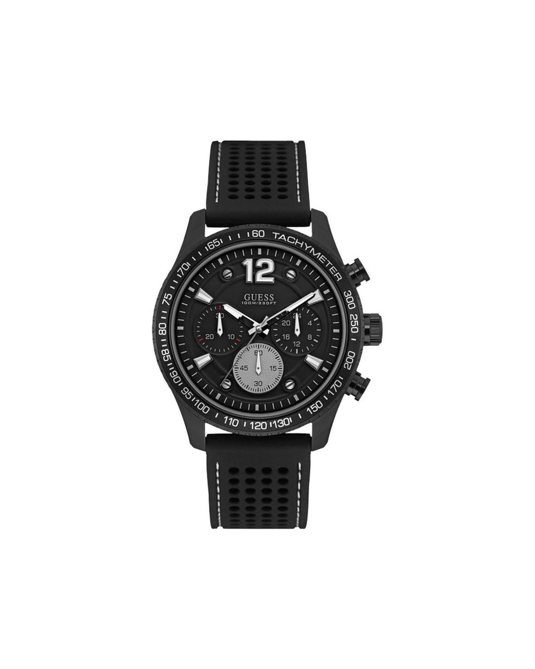 Guess Men's Black Silicone Watch - One Size