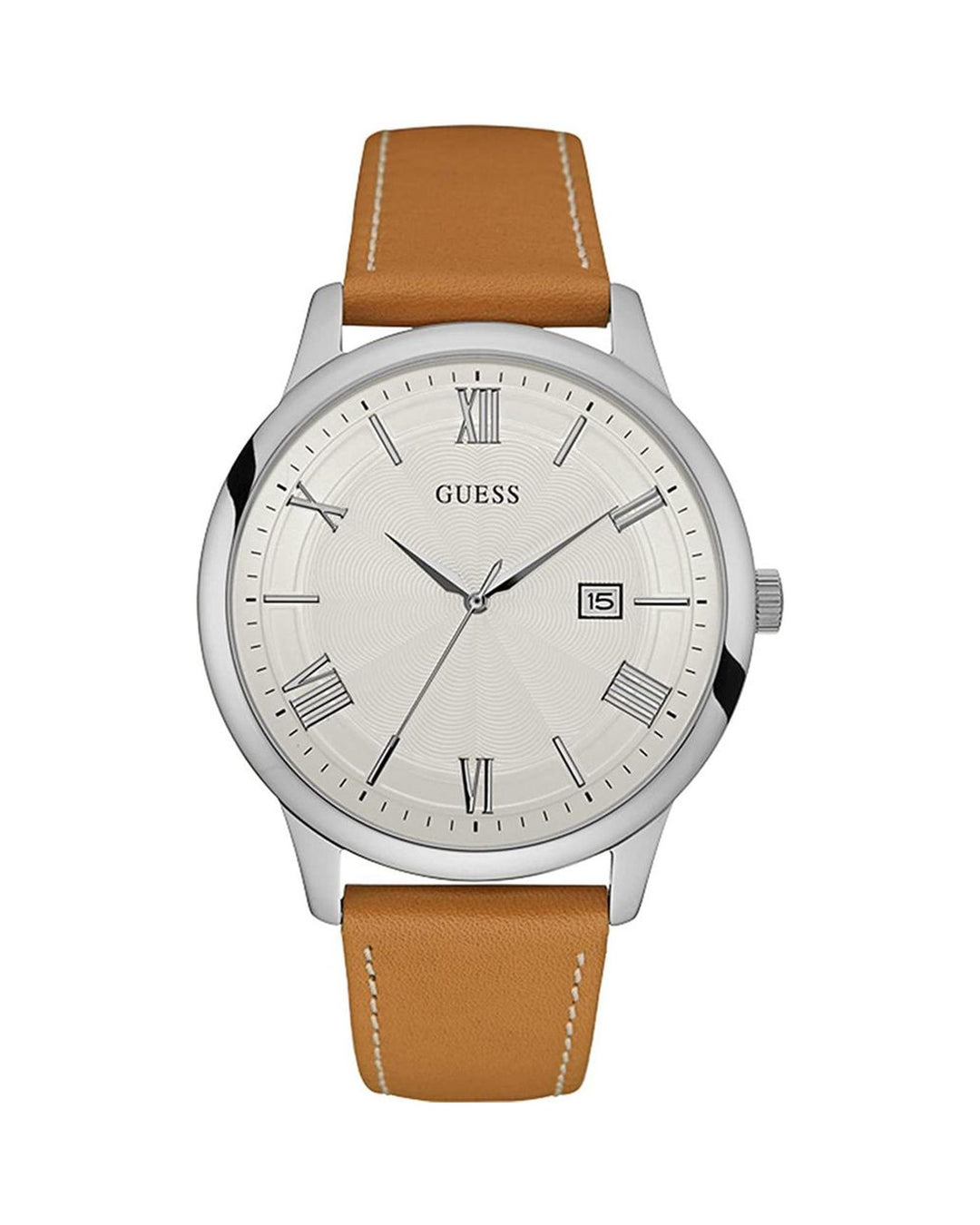Guess Men's Brown Leather Watch - One Size