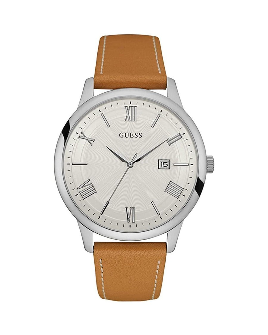 Guess Men's Brown Leather Watch - One Size