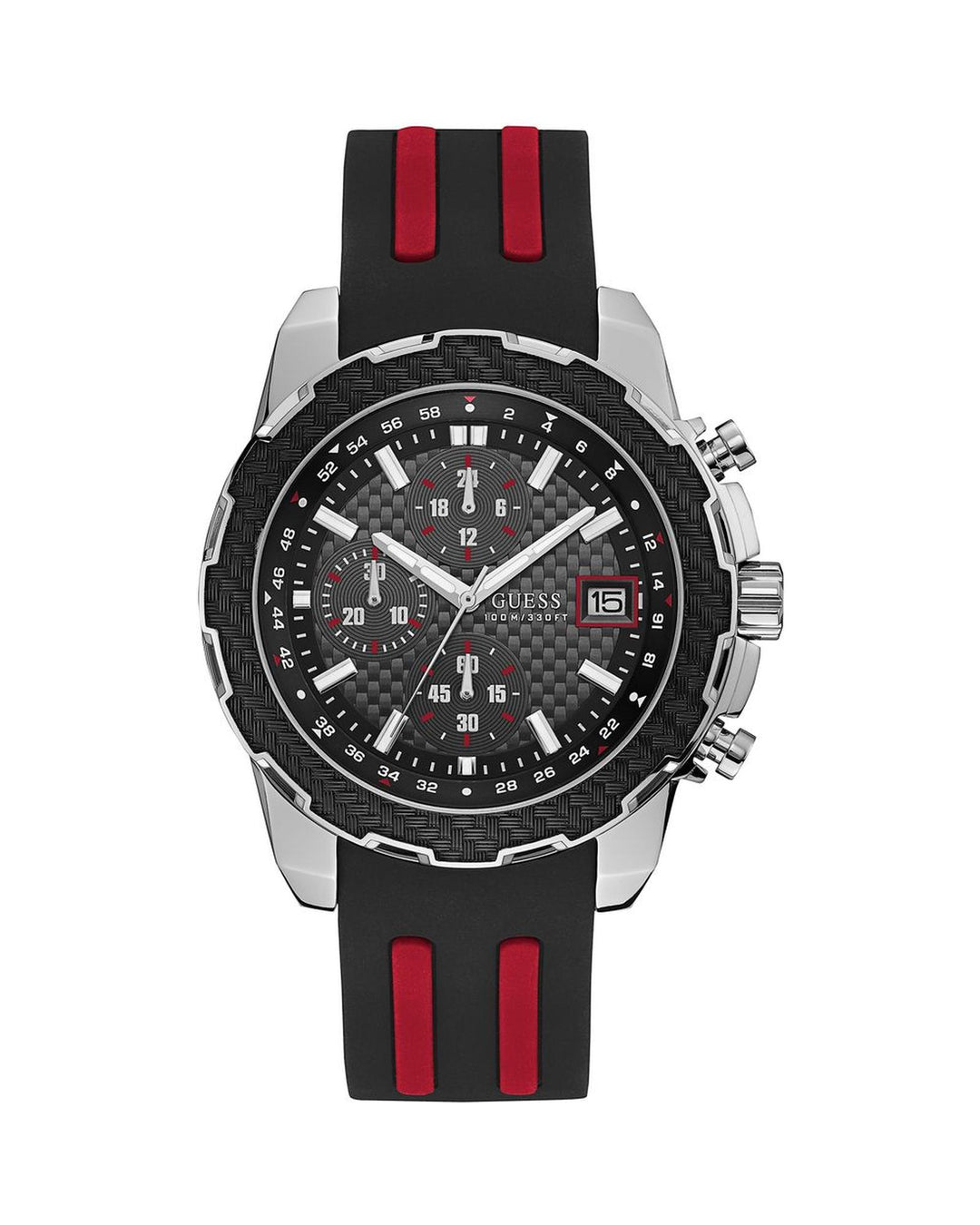 Guess Men's Black Rubber Watch - One Size