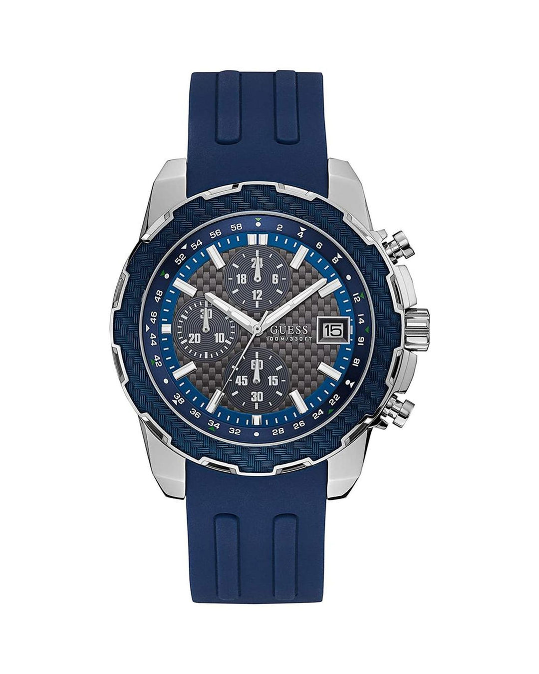 Guess Men's Blue Rubber Watch - One Size