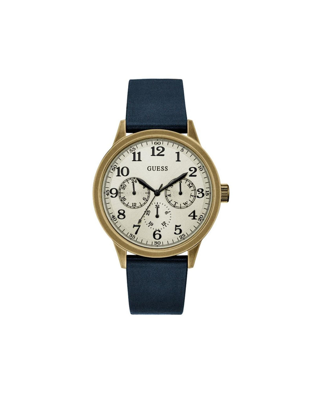 Guess Men's Blue Leather Watch - One Size