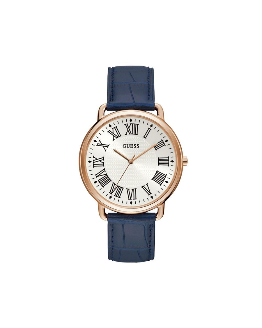 Guess Men's Blue Leather Watch - One Size