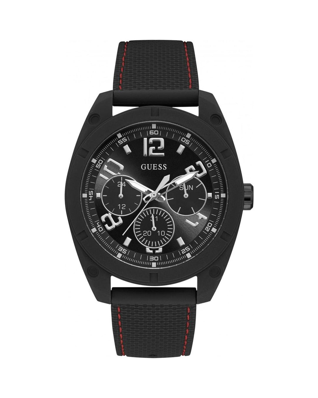 Guess Men's Black Rubber Watch - One Size